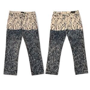 Agile Hip Hop Paint Splatter Jeans Sz 36W X 32 Streetwear Skate Rap Baggy Artsy